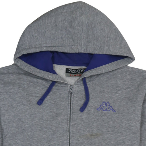 Kappa Men's Grey XL Full Zip Hoodie Sweatshirt