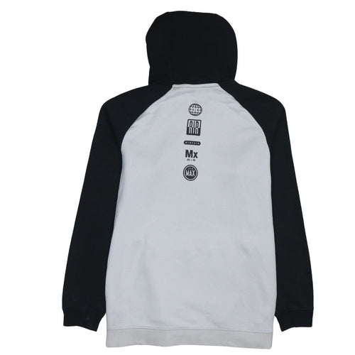 Nike Men's Black White 1/2 Zip Hoodie L Sports Fleece Sweatshirt