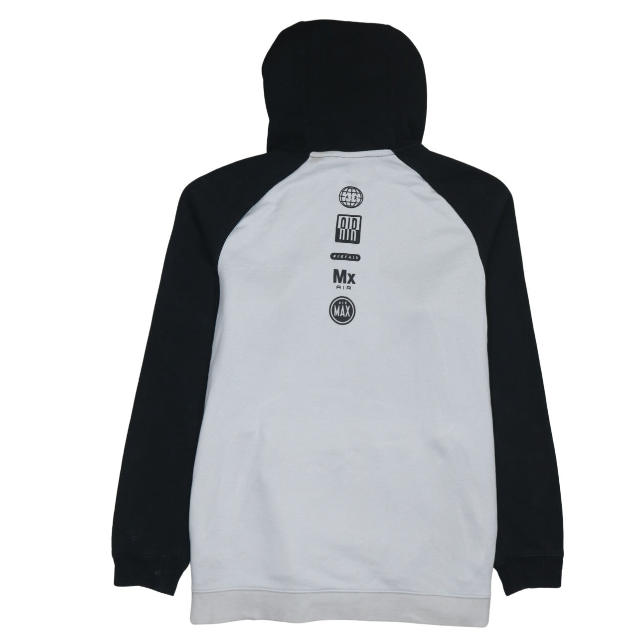 Nike Men's Black White 1/2 Zip Hoodie L Sports Fleece Sweatshirt