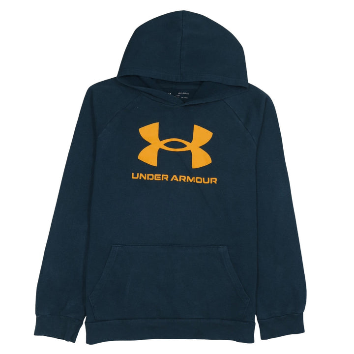 Under Armour Teens Blue XL Pullover Hoodie with Logo Print