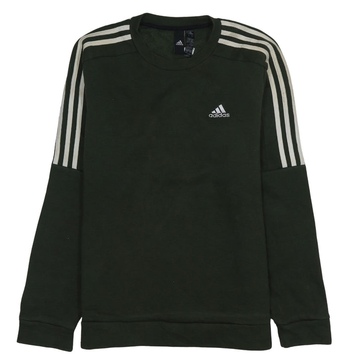 Adidas Mens Green Crew Neck Long Sleeve Sweatshirt Size S