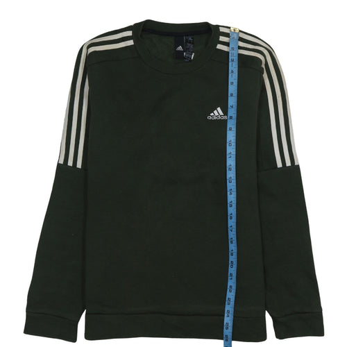 Adidas Mens Green Crew Neck Long Sleeve Sweatshirt Size S