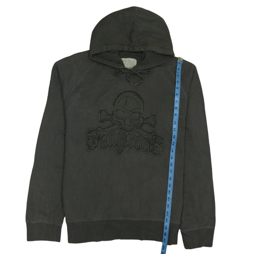 Zara Men’s Green Skull Graphic Pullover Hoodie XL