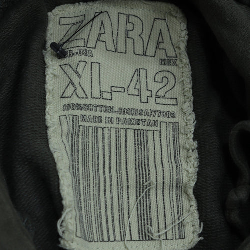 Zara Men’s Green Skull Graphic Pullover Hoodie XL