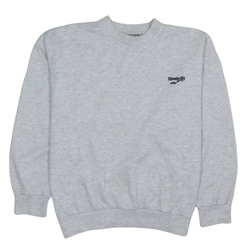 Reebok Mens Grey XL Pullover Crew Neck Sweatshirt