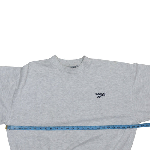 Reebok Mens Grey XL Pullover Crew Neck Sweatshirt