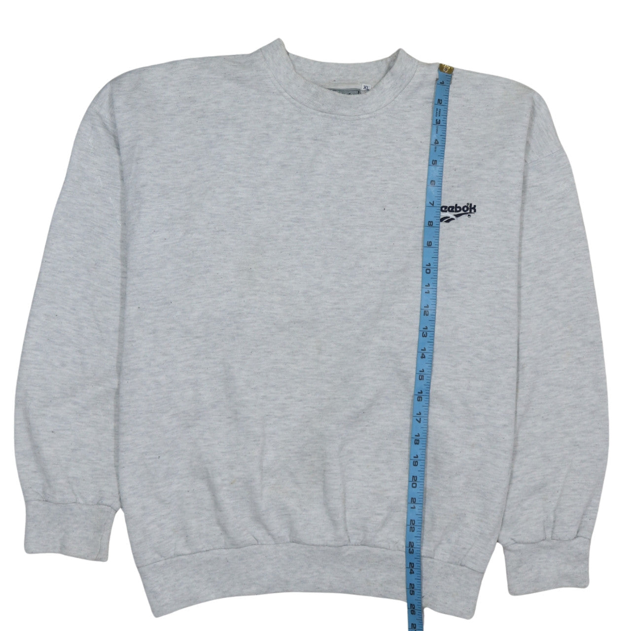 Reebok Mens Grey XL Pullover Crew Neck Sweatshirt