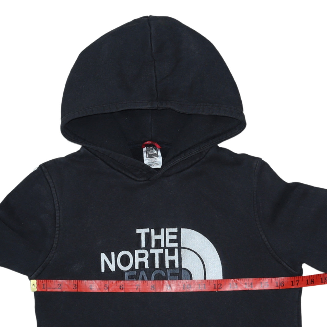 The North Face Boys Black Pullover Hoodie L Cotton Logo Sweatshirt