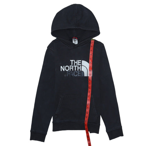 The North Face Boys Black Pullover Hoodie L Cotton Logo Sweatshirt