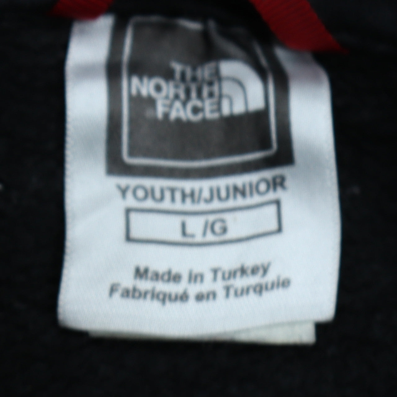 The North Face Boys Black Pullover Hoodie L Cotton Logo Sweatshirt