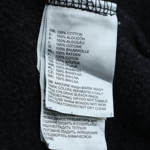 The North Face Boys Black Pullover Hoodie L Cotton Logo Sweatshirt