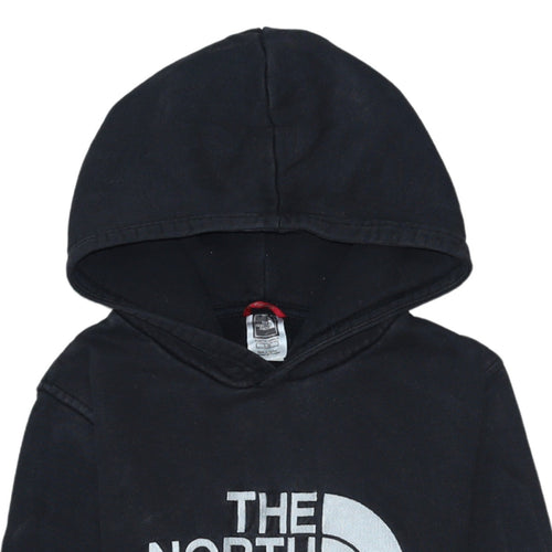 The North Face Boys Black Pullover Hoodie L Cotton Logo Sweatshirt