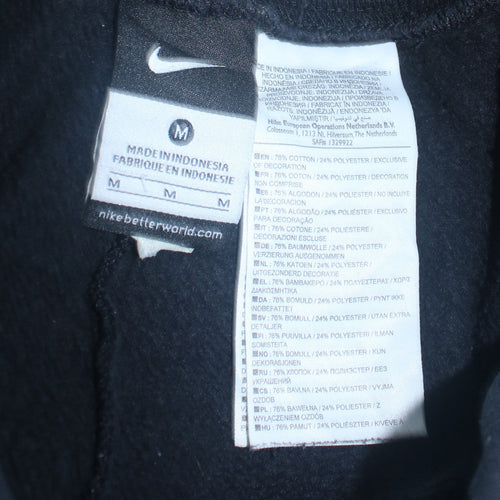 Nike Mens Black Fleece Sweatpants M Regular Fit Drawstring Joggers