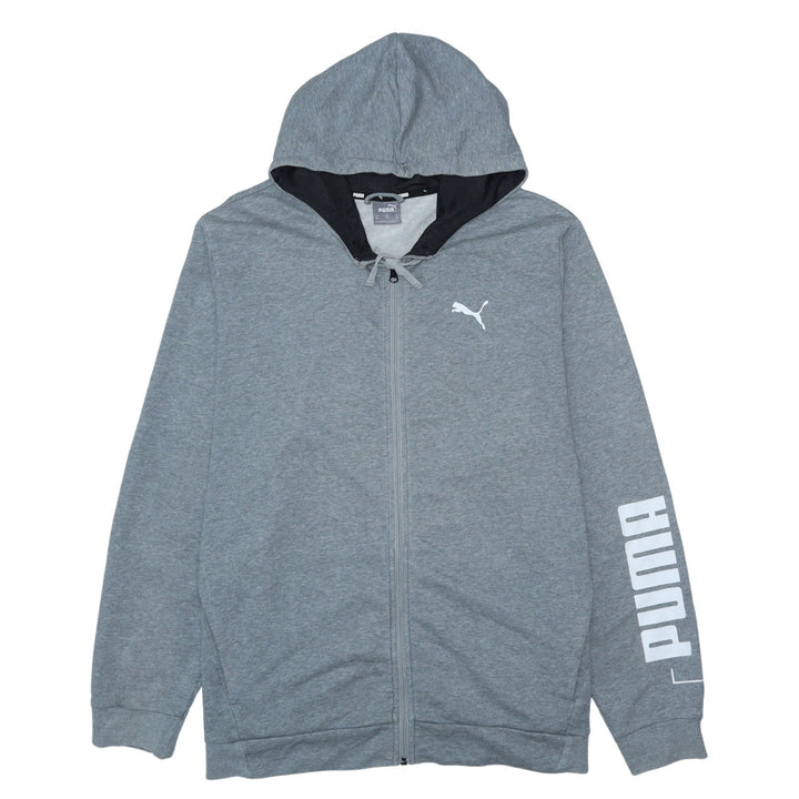 Puma Men’s Grey Full Zip Hoodie XL Sportswear Sweatshirt