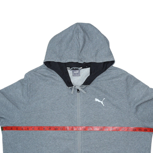 Puma Men’s Grey Full Zip Hoodie XL Sportswear Sweatshirt