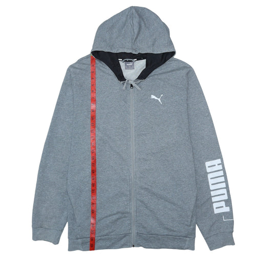 Puma Men’s Grey Full Zip Hoodie XL Sportswear Sweatshirt