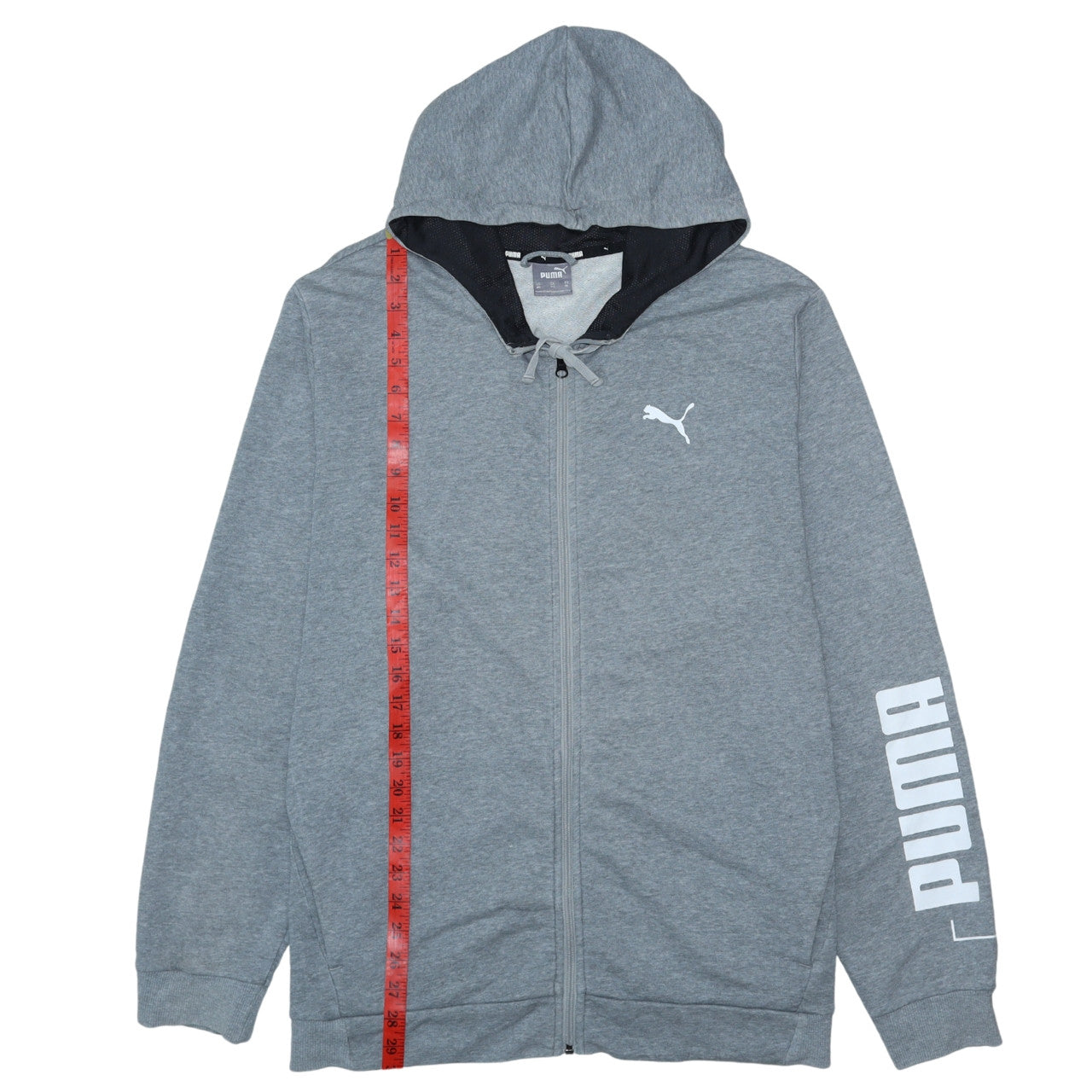 Puma Men’s Grey Full Zip Hoodie XL Sportswear Sweatshirt