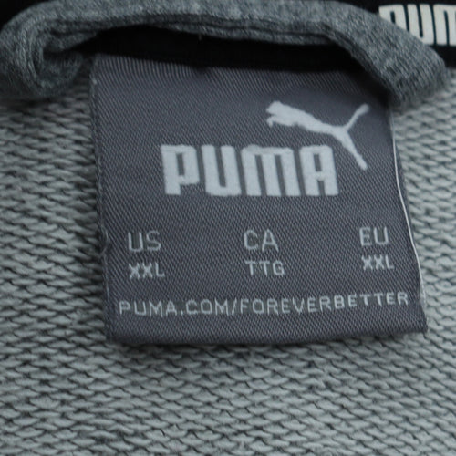 Puma Men’s Grey Full Zip Hoodie XL Sportswear Sweatshirt
