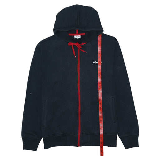 Ellesse Men's Black XL Full Zip Hoodie with Red Trim Sportswear