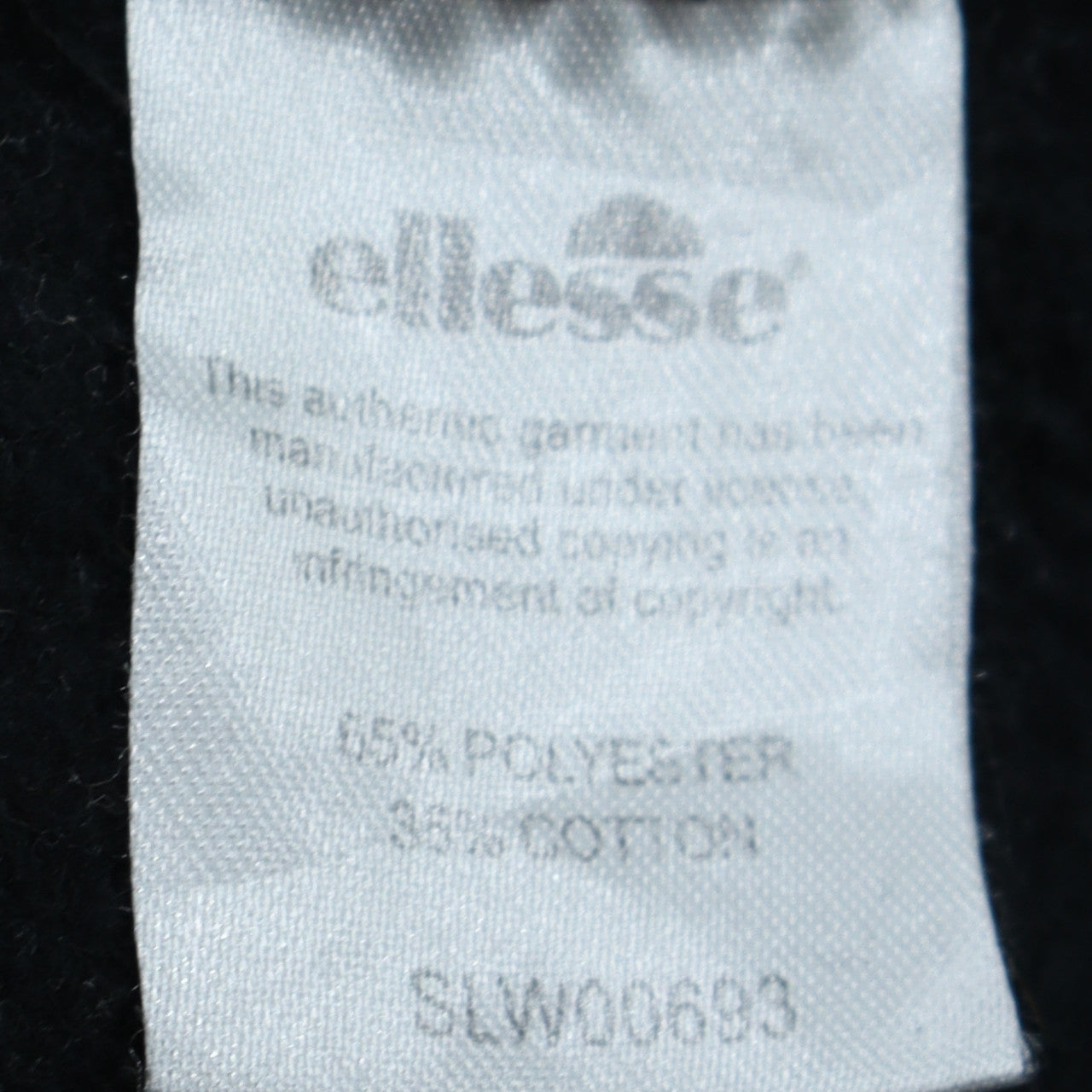 Ellesse Men's Black XL Full Zip Hoodie with Red Trim Sportswear