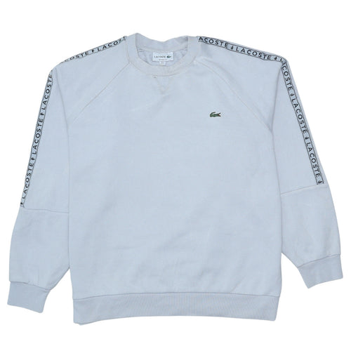Lacoste Womens White Relaxed Fit Logo Sweatshirt Size L