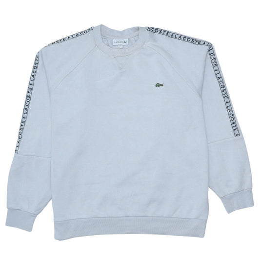 Lacoste Womens White Relaxed Fit Logo Sweatshirt Size L