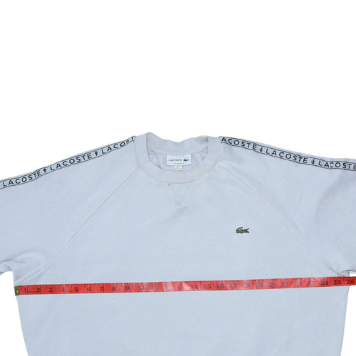 Lacoste Womens White Relaxed Fit Logo Sweatshirt Size L