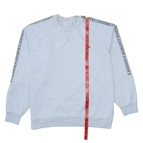 Lacoste Womens White Relaxed Fit Logo Sweatshirt Size L