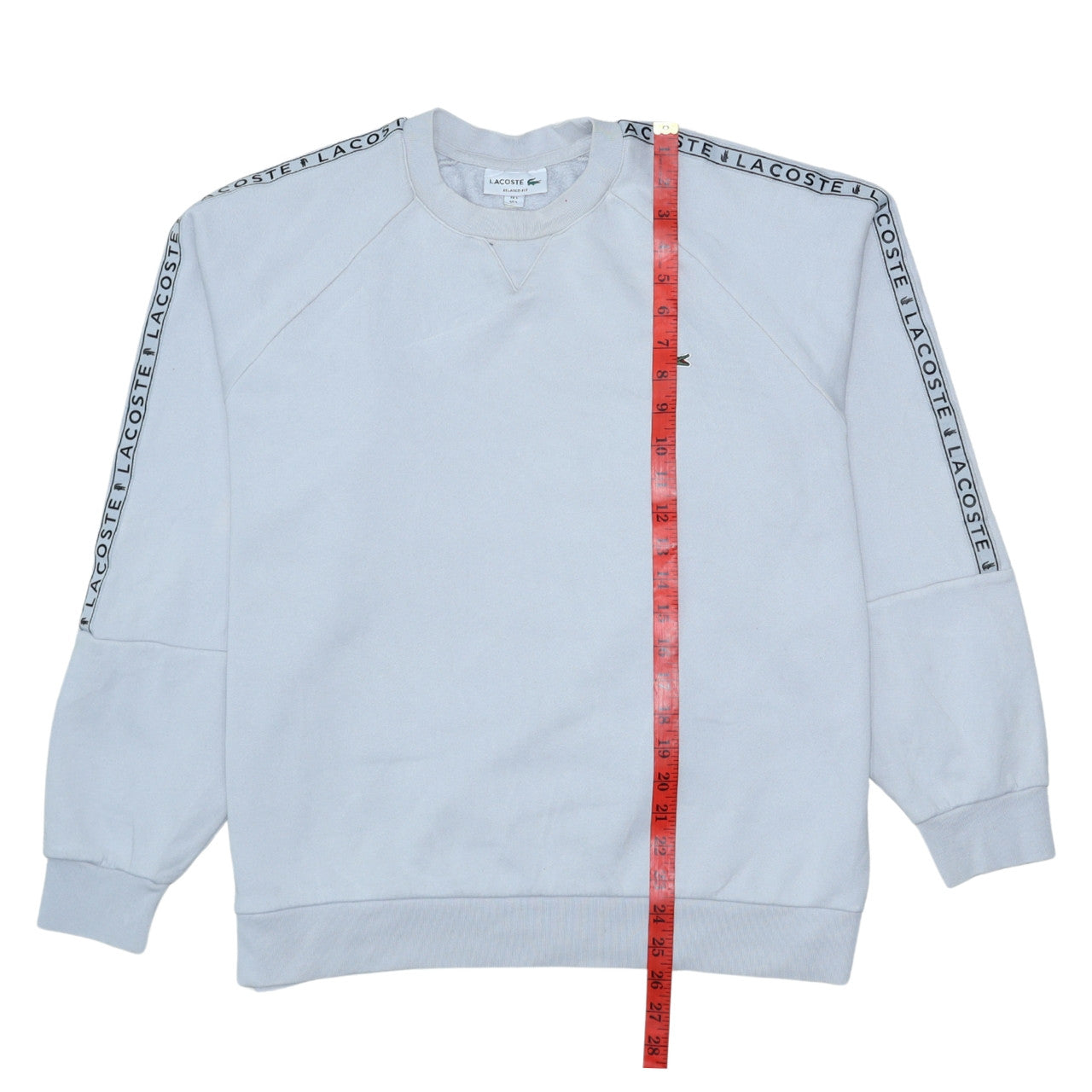 Lacoste Womens White Relaxed Fit Logo Sweatshirt Size L