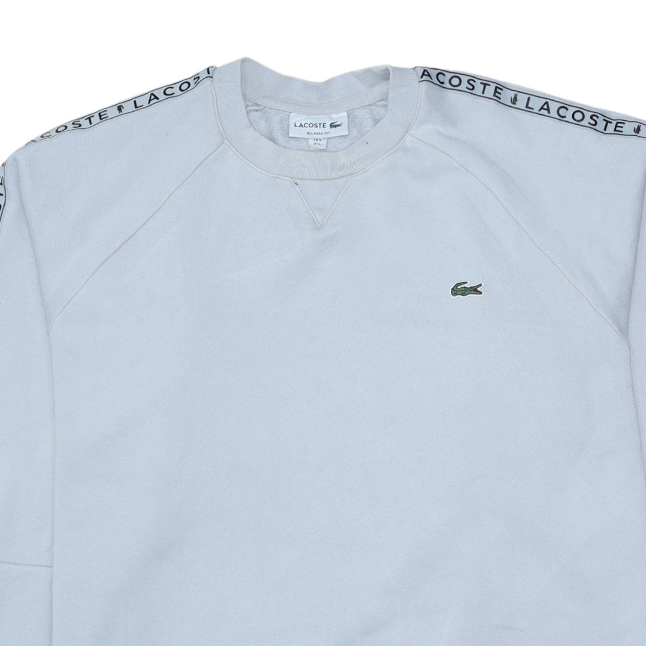 Lacoste Womens White Relaxed Fit Logo Sweatshirt Size L