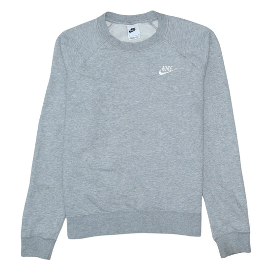 Nike Men's Grey Small Crew Neck Pullover Sweatshirt Regular Fit