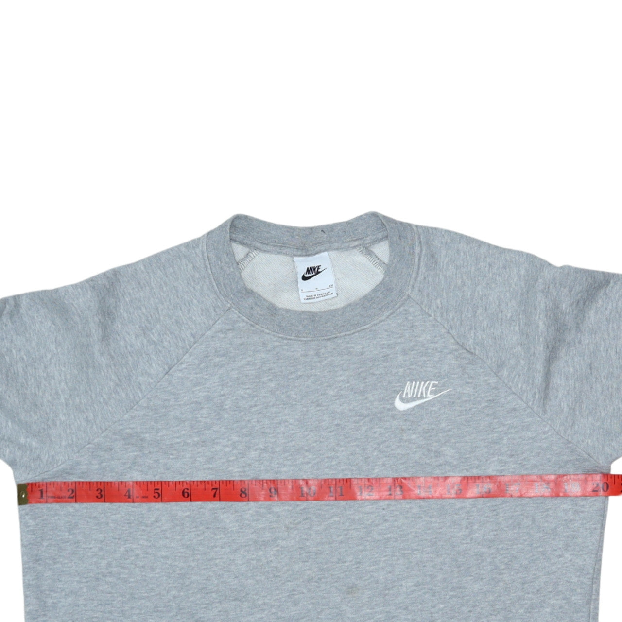 Nike Men's Grey Small Crew Neck Pullover Sweatshirt Regular Fit