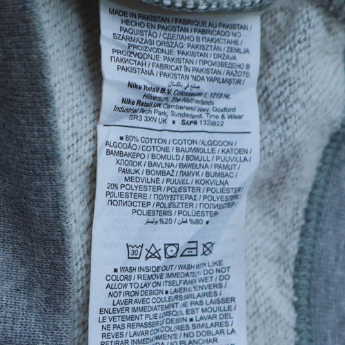 Nike Men's Grey Small Crew Neck Pullover Sweatshirt Regular Fit