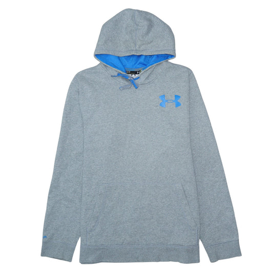 Under Armour Men's Grey Pullover Hoodie L Loose Fit Fleece Sportswear