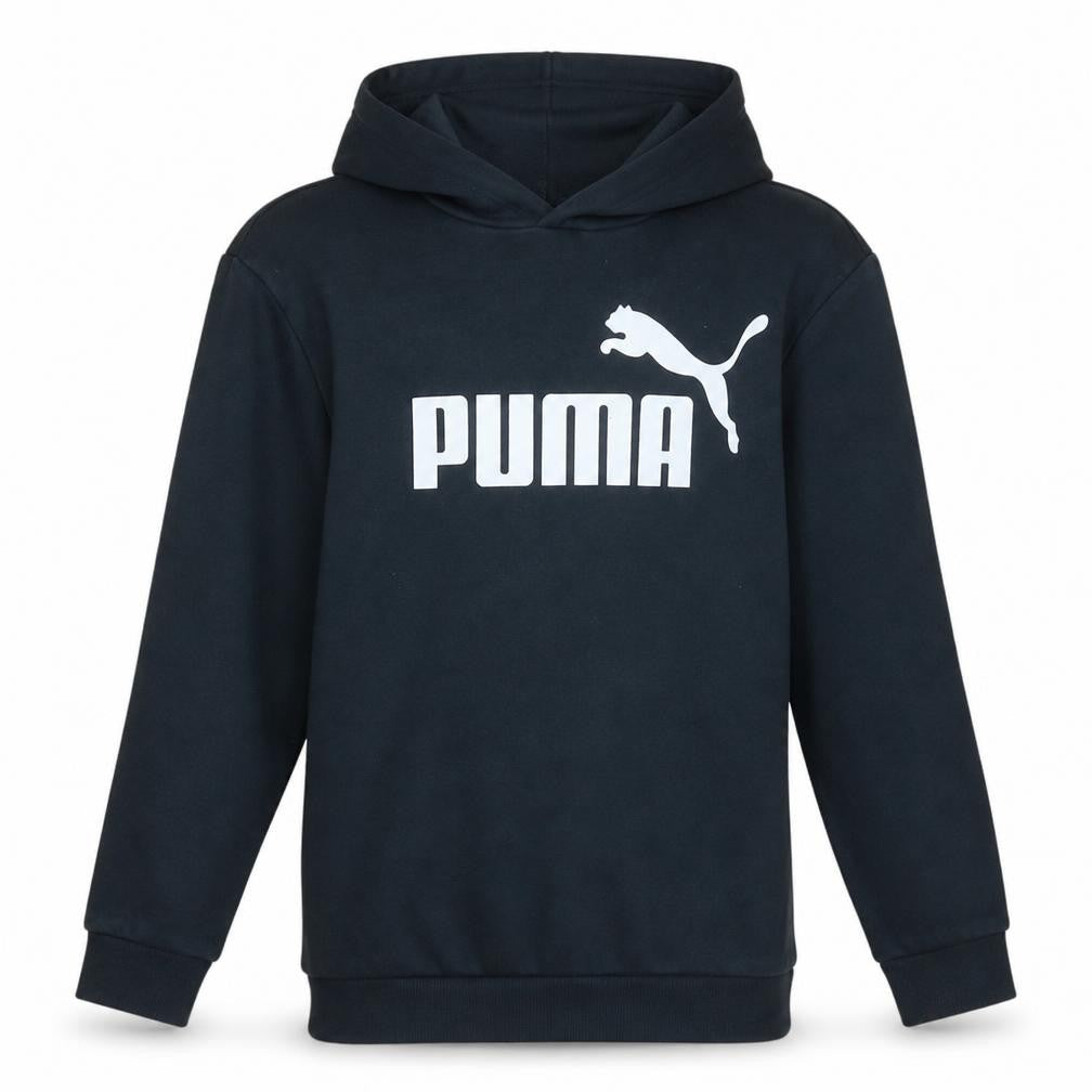 Puma Boys Black Pullover Hoodie 15-16 Years Classic Logo Fleece Sweatshirt