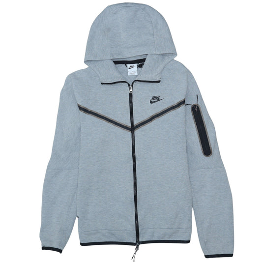 Nike Men's Grey Full Zip Hoodie M Regular Fit Sportswear