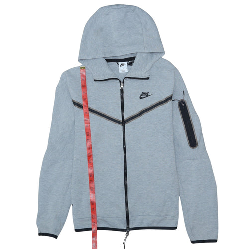 Nike Men's Grey Full Zip Hoodie M Regular Fit Sportswear