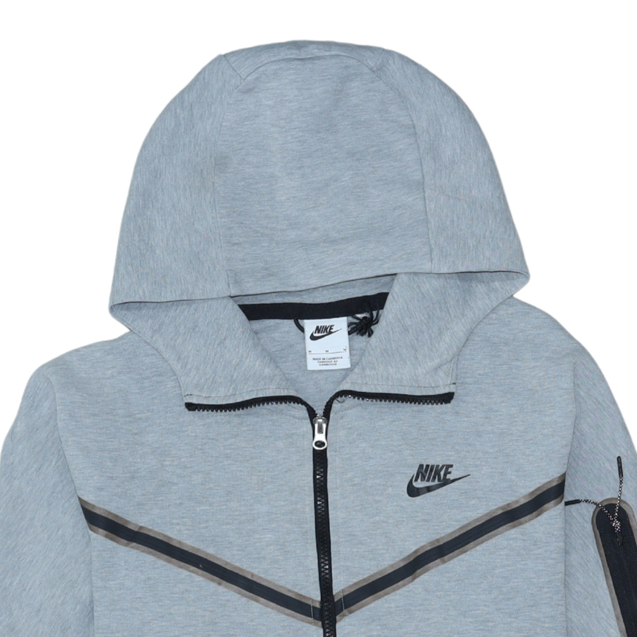 Nike Men's Grey Full Zip Hoodie M Regular Fit Sportswear