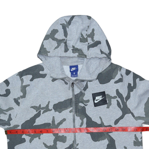 Nike Men's Grey Camouflage Full Zip Hoodie Size L Regular Fit