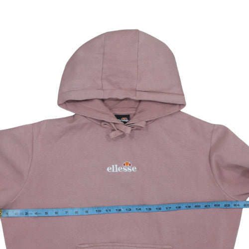 Ellesse Womens Pink Hoodie UK 12 Pullover Long Sleeve Hooded Sweatshirt