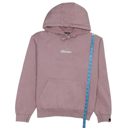Ellesse Womens Pink Hoodie UK 12 Pullover Long Sleeve Hooded Sweatshirt