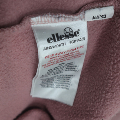 Ellesse Womens Pink Hoodie UK 12 Pullover Long Sleeve Hooded Sweatshirt