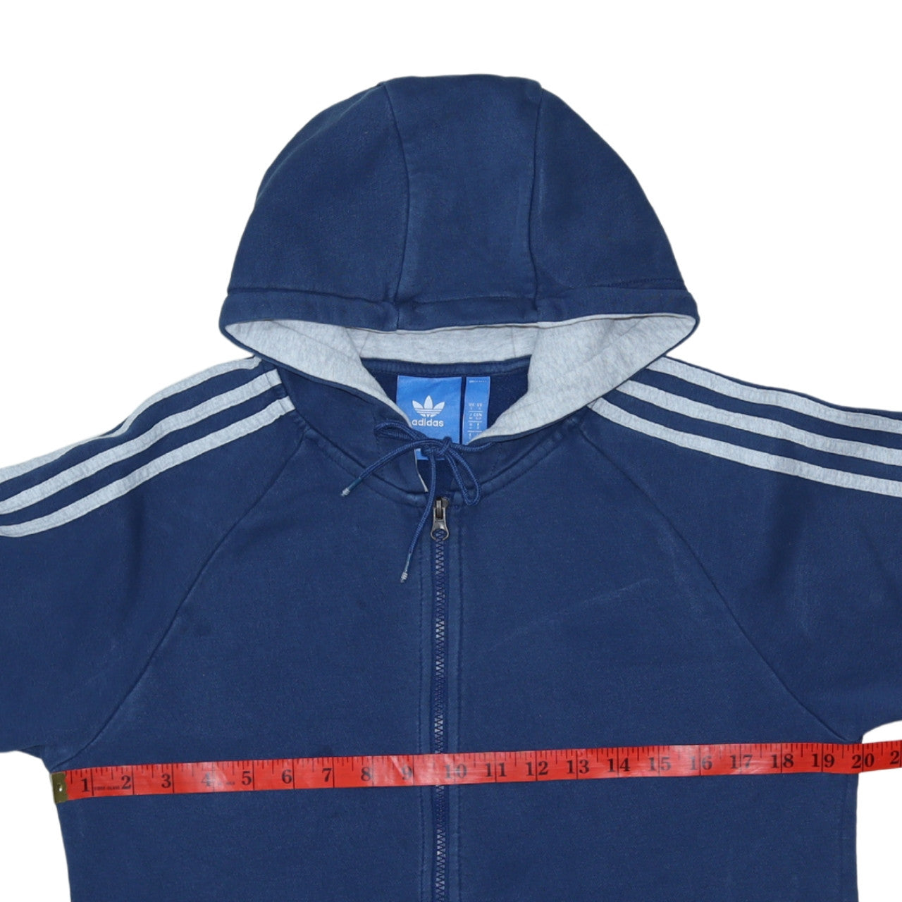 Adidas Men's Blue Full Zip Hoodie Size S Sports Fleece Jacket