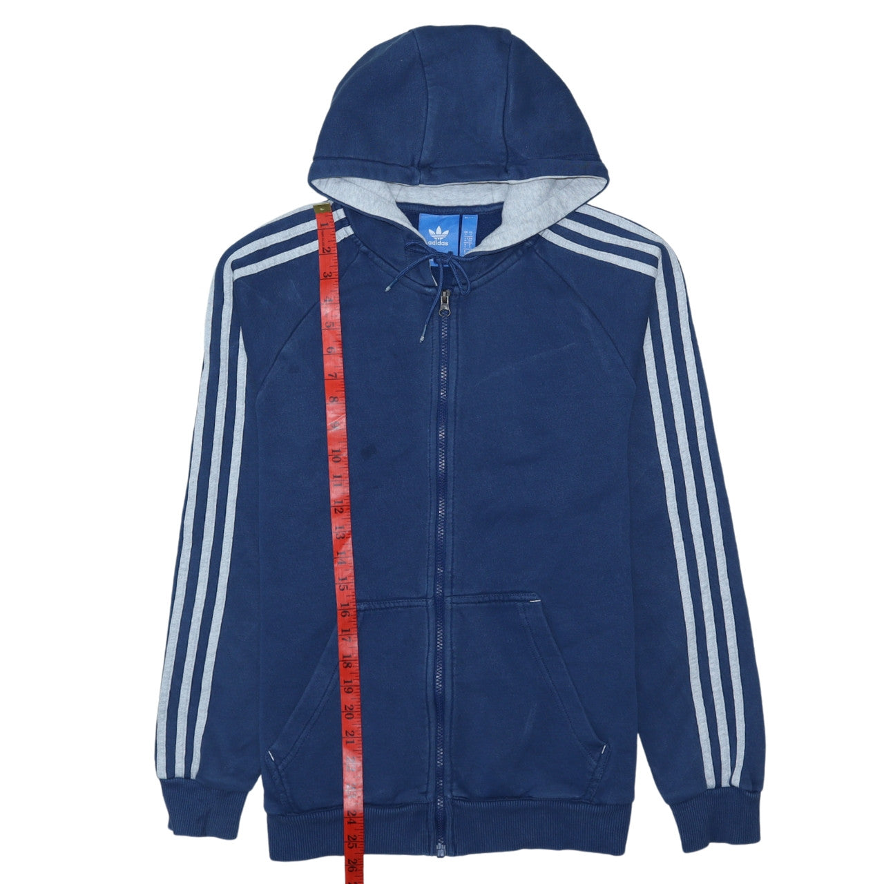 Adidas Men's Blue Full Zip Hoodie Size S Sports Fleece Jacket