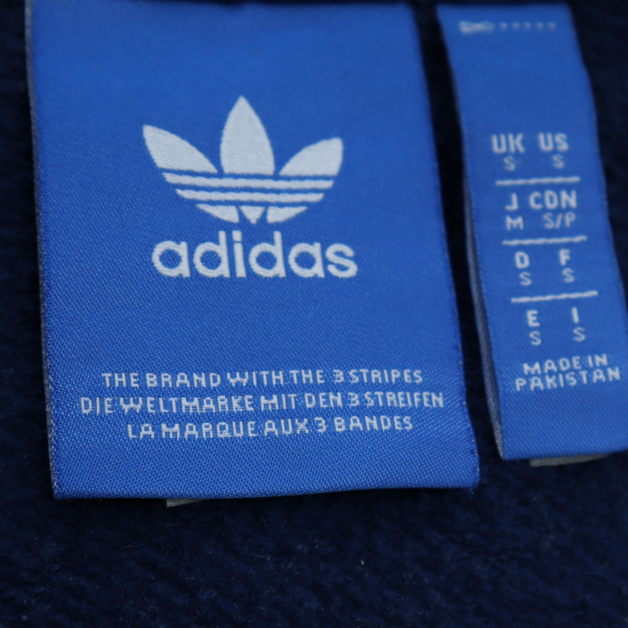 Adidas Men's Blue Full Zip Hoodie Size S Sports Fleece Jacket