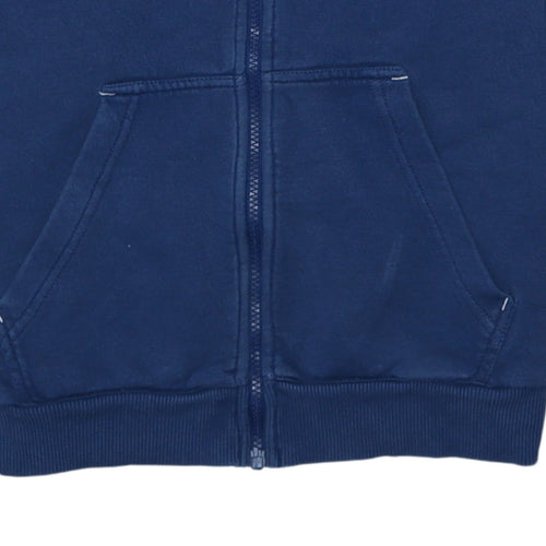 Adidas Men's Blue Full Zip Hoodie Size S Sports Fleece Jacket