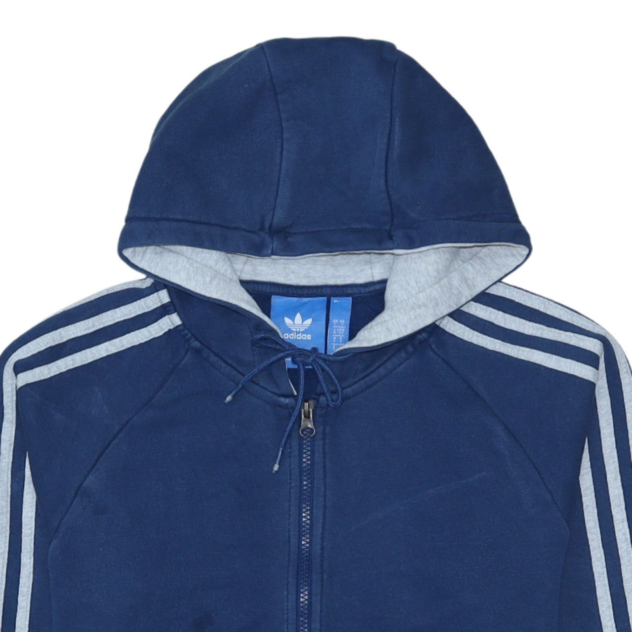 Adidas Men's Blue Full Zip Hoodie Size S Sports Fleece Jacket