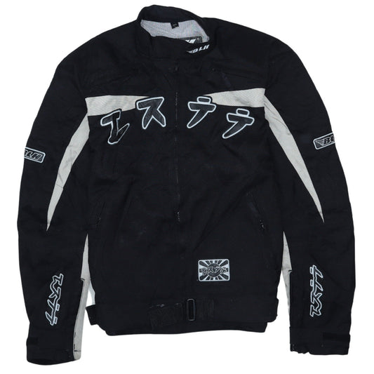 BLH Men's Black Motorcycle Jacket L Windproof Racing Style