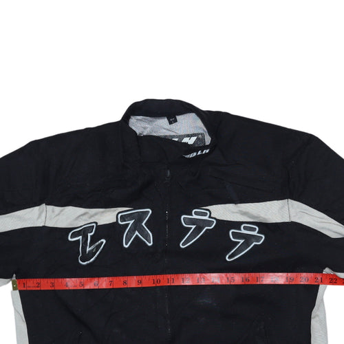 BLH Men's Black Motorcycle Jacket L Windproof Racing Style