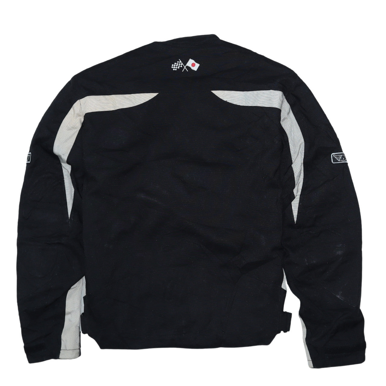 BLH Men's Black Motorcycle Jacket L Windproof Racing Style